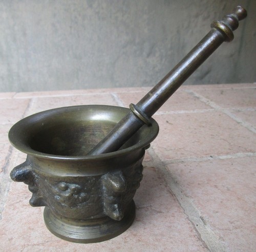 Antico mortaio bronzo - antico,