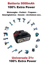 Batteria Universale 21v 5000mAh x tutti gli Elettroutensili, Motoseghe Forbici
