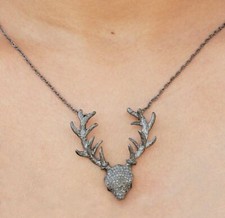 Collana cervo corna diamanti