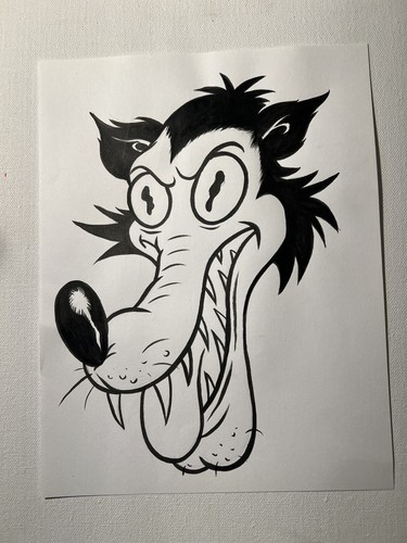 Big bad wolf cartoon character - big,