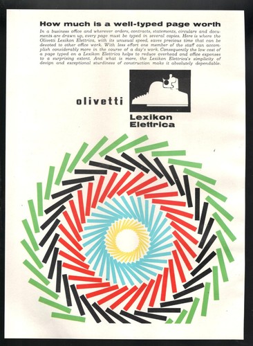 Olivetti pubblicità 1960 - olivetti,
