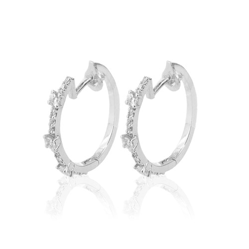 Orecchini oro bianco con - oro,