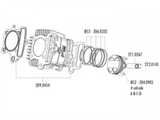 Kit pistoni Polini 107cc 52mm