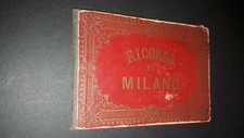 Ricordo di Milano 10 immagini libretto a fisarmonica foto cartoline vedute