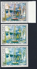1977 MONACO, n.1097 Dipinto di Dufy in tre colori diversi MNH/** VI