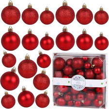 Palline di Natale 44pz Rosso
