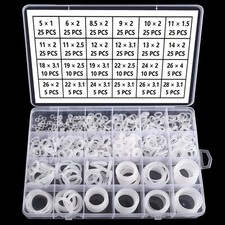 385 Pezzi 24 Misure Bianco O ring Assortimento Kit O ring Silicone Guarnizioni