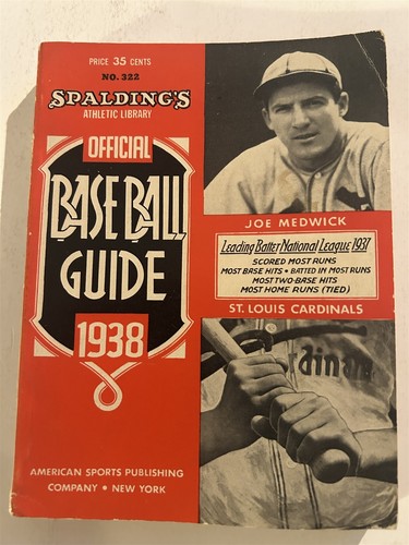 1938 spalding baseball guida - 1938,