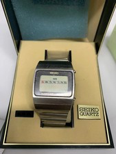 Orologio Uomo Vintage Seiko Quartz LC M154-4019 T Digitale SPEDIZIONE GRATUITA