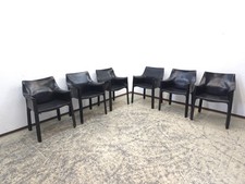 6x Cassina Cab 413 sedie sedia di design sedia in pelle design