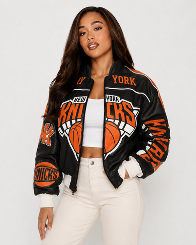 Giacca bomber nyk knick nera - bomber,