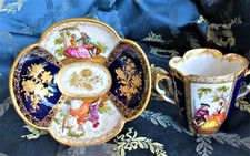 Antica preziosa tazza in porcellana. Manifattura tedesca di MEISSEN. Epoca 1800