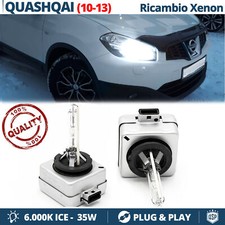 Lampadine XENON PER Qashqai J10 Restyling RICAMBIO Bianco GHIACCIO 35W 6000K HID
