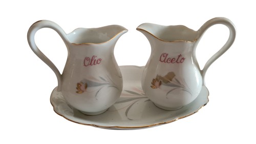 Set olio aceto - olio, vassoio