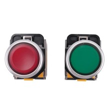 2Pcs 22Mm Mount 10A 380V DPST