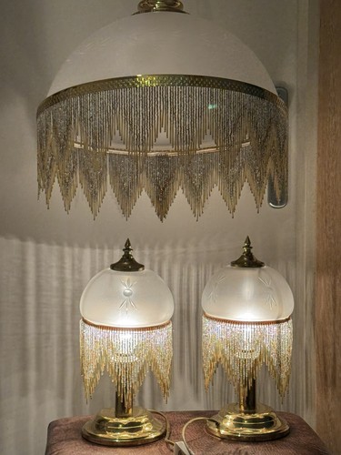 Lampadario vintage con - lampadario,