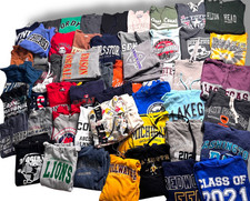 BOX STOCK LOTTO 53 FELPE USA COLLEGE/SPORT SECONDA MANO GRADO A FOTO REALI