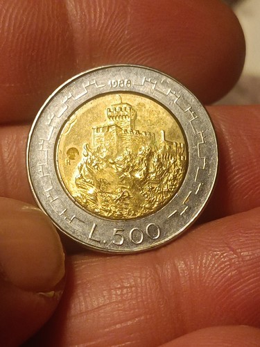 Moneta 500 lire - moneta,