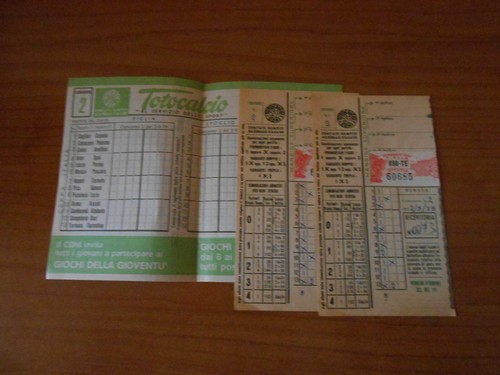 Schedina totocalcio concorso - totocalcio,