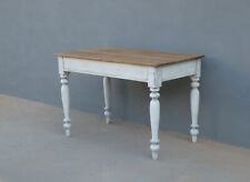 Tavolo fisso rettangolare laccato Shabby Chic con top in larice, fine '800!