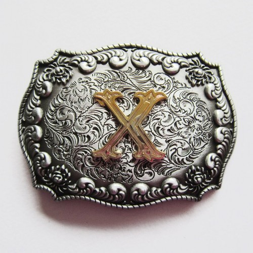 Western fibbia lettera x - fibbia,
