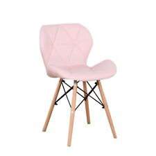 SEDIA TAVOLO SCRIVANIA IN ECOPELLE ROSA PINK CAMERETTA UFFICIO VINTAGE RETRO'