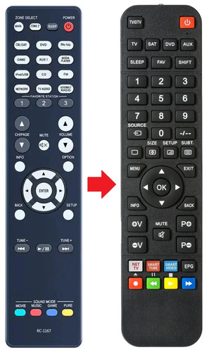 Telecomando adatto per denon - per,