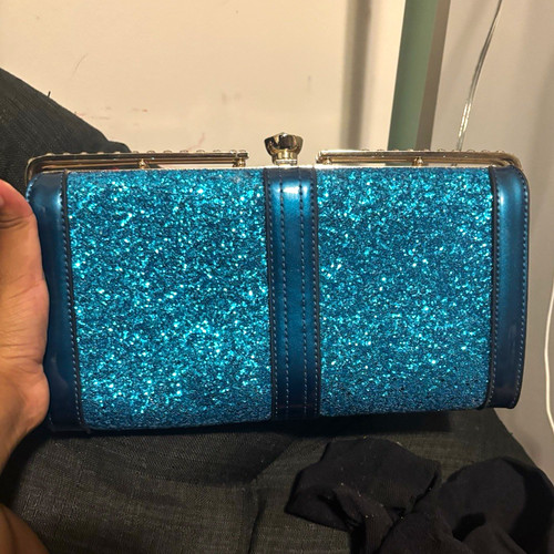 Pochette kiss lock con - con, strass