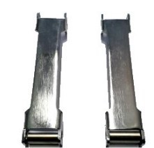 Coppia staffe cromate - coppia,