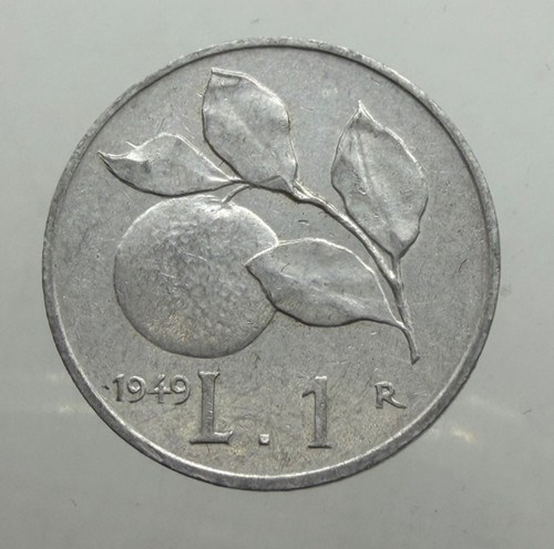 Lira arancia 1949 repubblica - arancia,