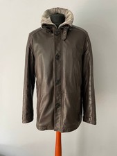 Pierre Cardin uomo pelle marrone isolato invernale abito giacca cappotto taglia US 50 L