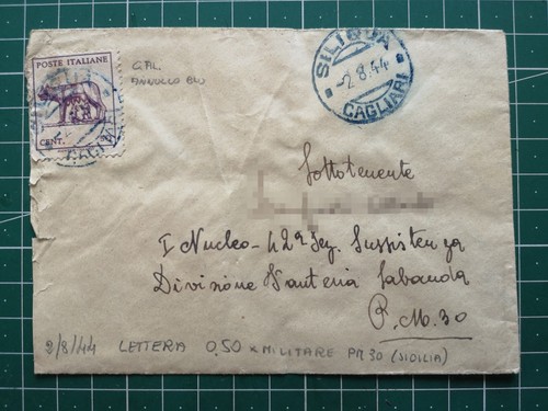 Lettera affrancata cent - affrancata,