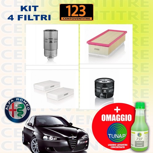 Kit filtri tagliando alfa - filtri,
