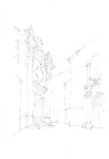 MANDURIA, piazzetta purità, disegno matita puglia salento vino primitivo