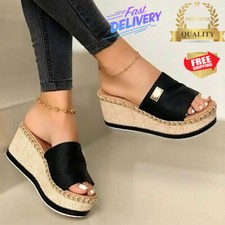 Scarpe estive taglie forti plateau plateau moda zeppa sandali ciabatte taglia US