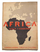 (Grande carta geografica) CORBELLINI Africa. 1940 (T.C.I. Touring)