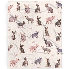 Sphynx Cats Blanket Gift for