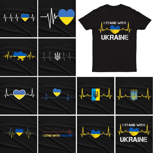 Maglietta heartbeat ukraine - maglietta,