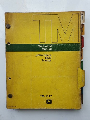 Manuale tecnico trattore john - trattore,