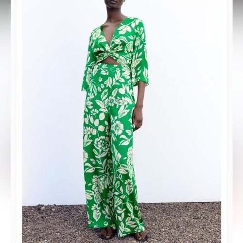 Zara printed jumpsuit with - zara,
