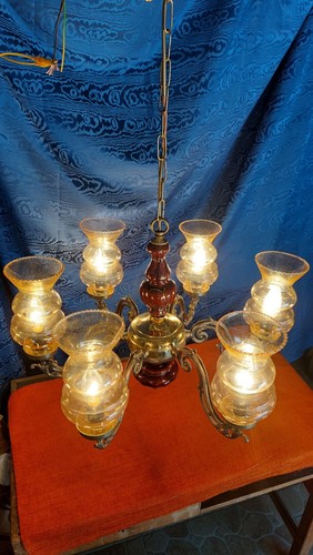 Lampadario vintage ottone - vintage,