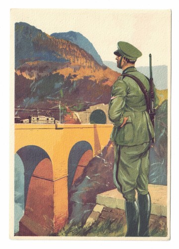 Cartolina della milizia - cartolina,