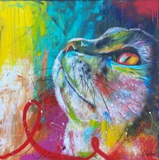 Quadro astratto ARTISTA ORIGINALE 80 cm x 80 cm moderno XXL quadri - ARTE ESCLUSIVA