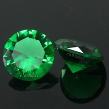 Coppia tonda naturale certificata MUZO Colombia verde smeraldo 8x8 mm gemme d...