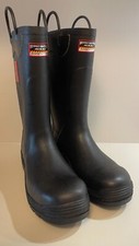 STIVALI GOMMA GINOCCHIO HUNTER BOOT FIREFIGHTER 4000 SUPER SAFETY TAGLIA 48 NERO