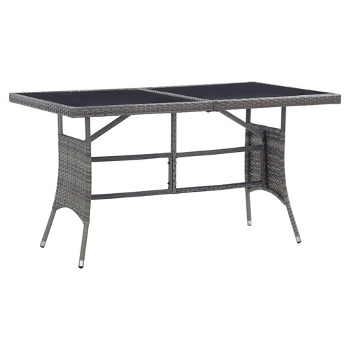 Garden table grey 140x80x74 - table, cm