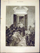 Antica Stampa Originale Papa