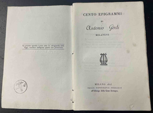 Cento epigrammi antonio - cento, di