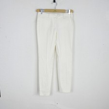 Pantalone Moncler Taglia 40 Donna  Cotone Woman Bianco Casual Comodo Logo