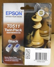 Epson 2 x T0511 TwinPack Tinte